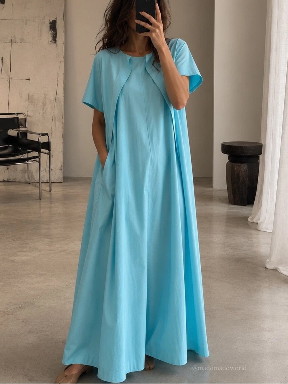Maison Margiela Cotton Poplin Maxi Dress